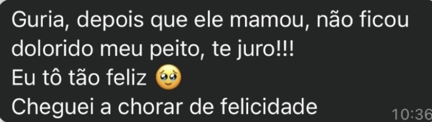 Depoimento de mãe feliz por amamentar sem dor