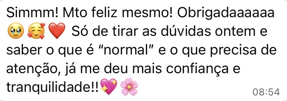Depoimento de mãe que ganhou confiança e tranquilidade